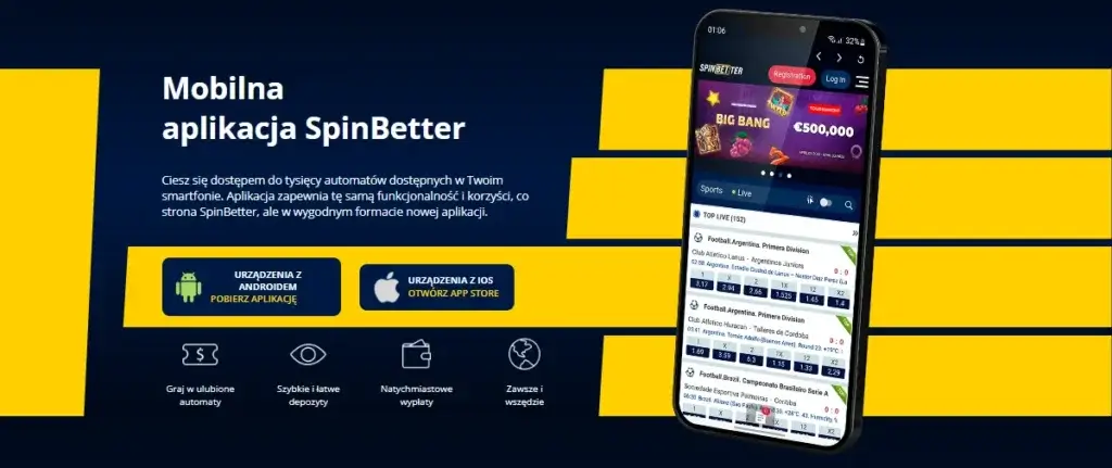 SpinBetter mobilna aplikacja